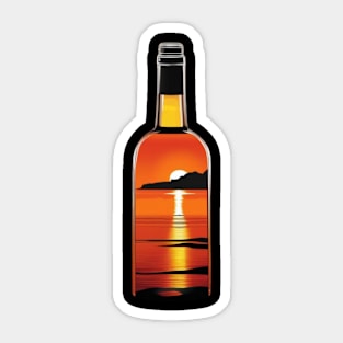 "Sun-Kissed Elegance: The Dance of Glass at Dusk" Sticker